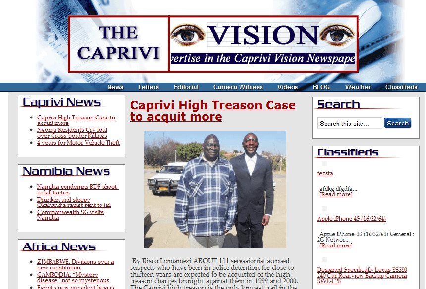 Latest Local and World News in Namibia - The Caprivi Vision 