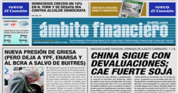 What's the Latest News from Argentina - Ámbito Financiero