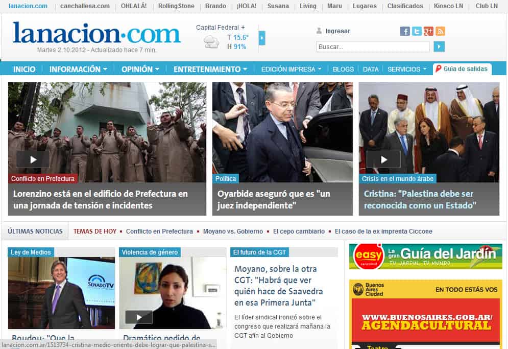 What's the Latest News from Argentina- La Nacion. Argentina News Today - Recent Global News