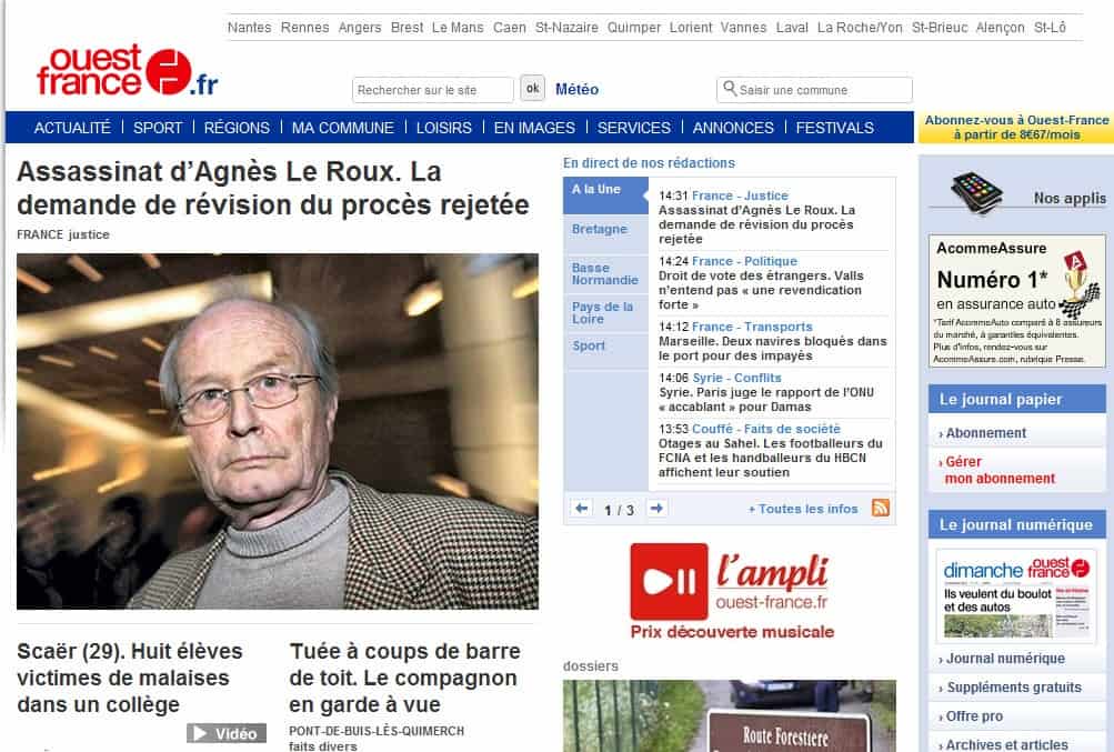 Latest World and Local News in France - Newspaper Ouest-France