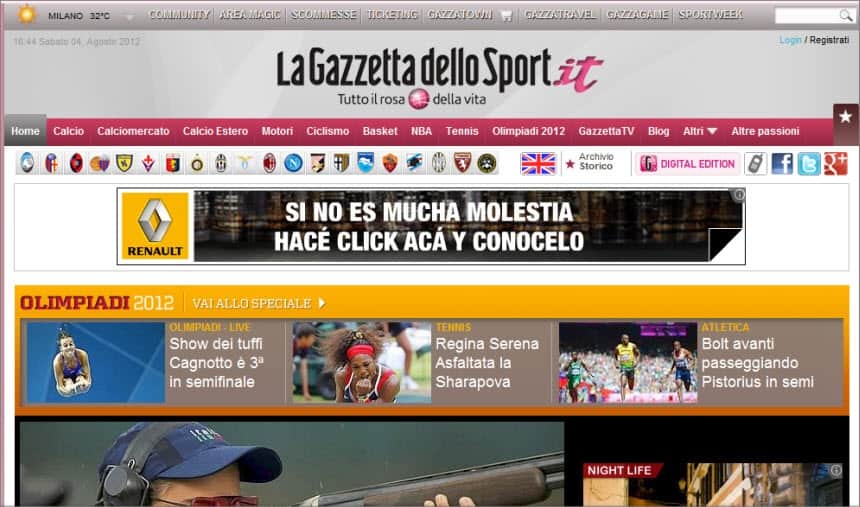 Latest World and Local News in Italy - Newspaper La Gazzetta dello Sport