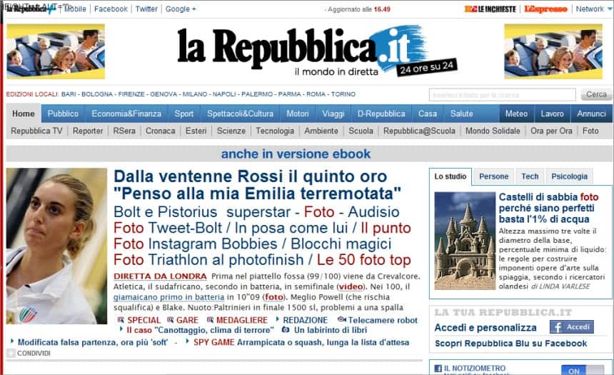 Latest World and Local News in Italy - Newspaper la Repubblica