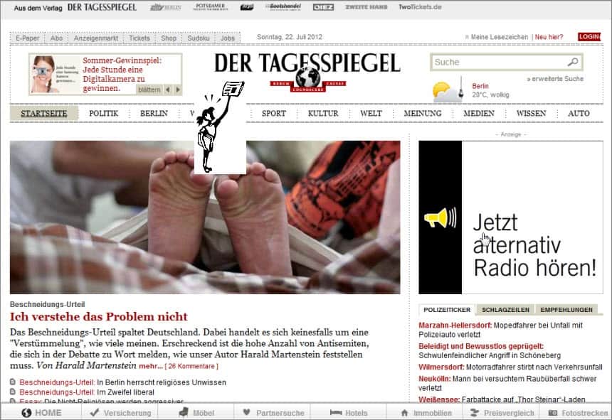 Germany News Today - Newspaper Der Tagesspiegel